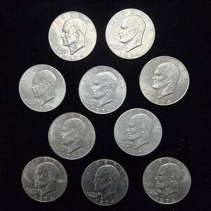 1974 Eisenhower "Ike" Dollar Coins (Lot Of 10)